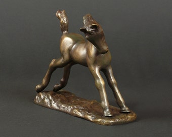 Horse Figurine, Horse Statue, Metal Horse, Horse Lover Gift, Mid Century Decor, Colt Figurine, Colt Design, Metal Figurine, Metal Animal