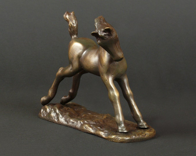 Horse Figurine, Horse Statue, Metal Horse, Horse Lover Gift, Mid Century Decor, Colt Figurine, Colt Design, Metal Figurine, Metal Animal
