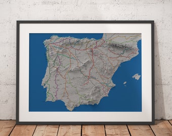 The Big Map of the Caminos de Santiago - XACOBEO EDITION
