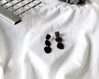 Fo. 5 – Slate | Black Polymer Clay Earrings