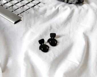 Ref. 1 – Footnote | Black Polymer Clay Earrings