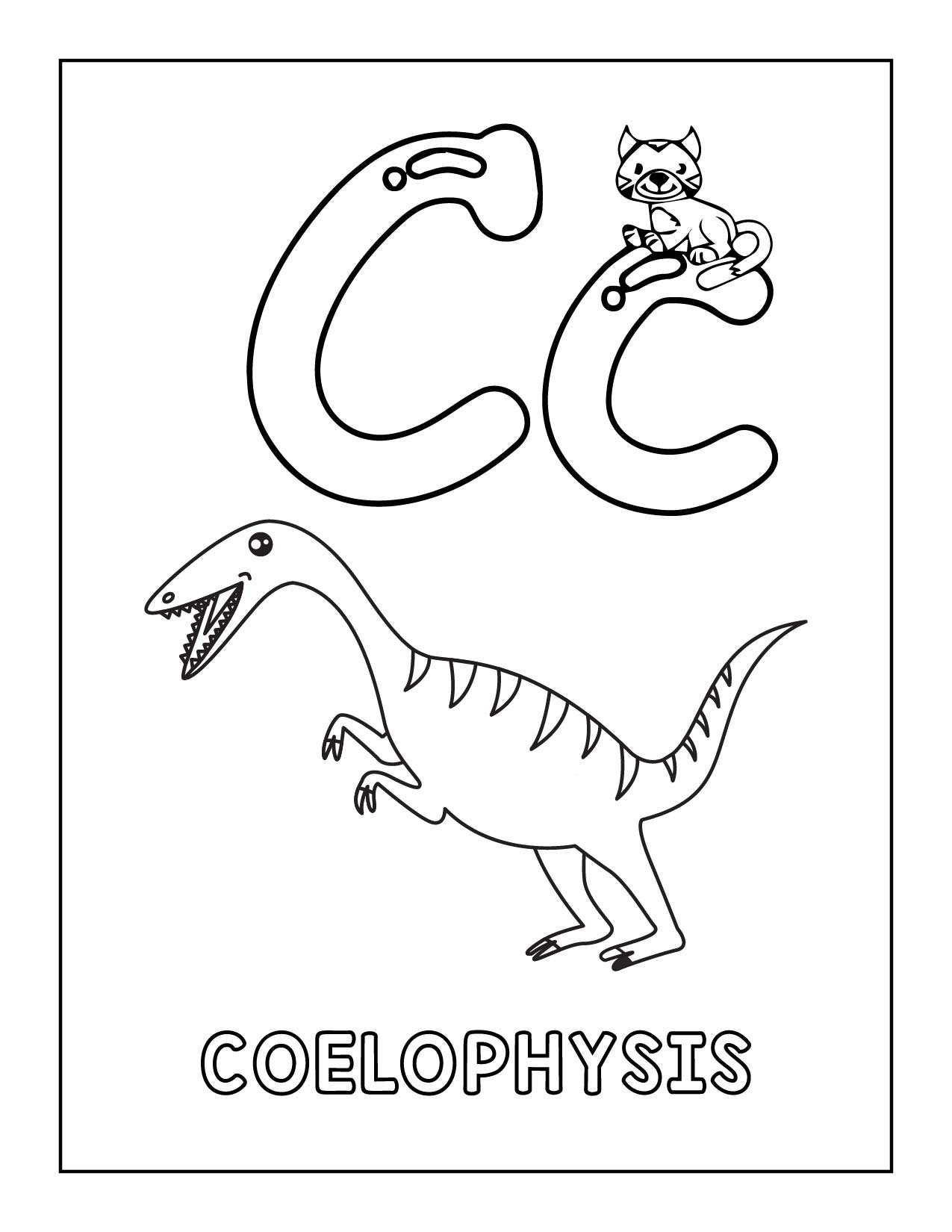 Dinosaur Alphabet Coloring Pages26 Printable Coloring Pages | Etsy