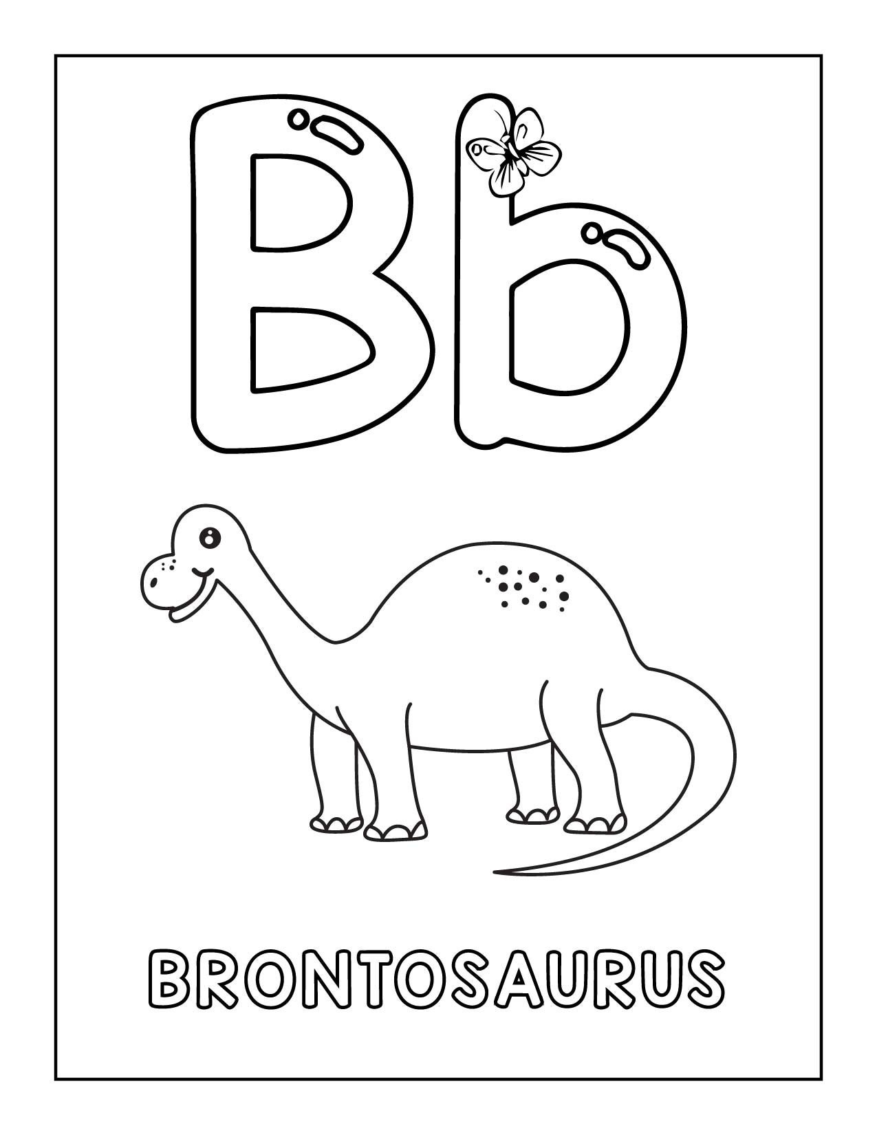 Dinosaur Alphabet Coloring Pages26 Printable Coloring Pages - Etsy España