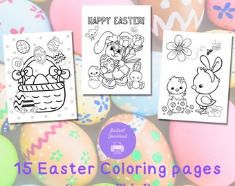 Easter Coloring Pages, Printable Coloring Pages, Easter Holiday, Coloring Pages for Classroom, Coloring pages for Kids