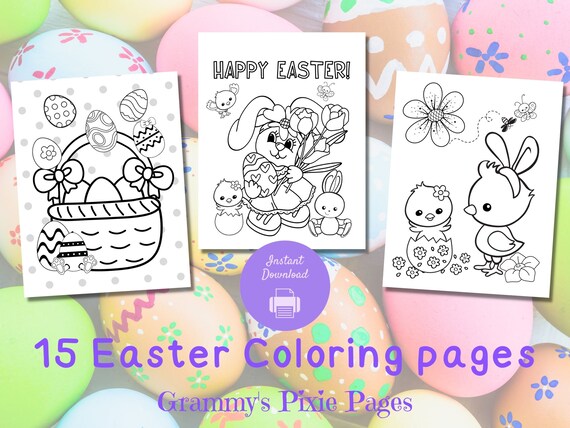 Easter Coloring Pages Printable Coloring Pages Easter | Etsy