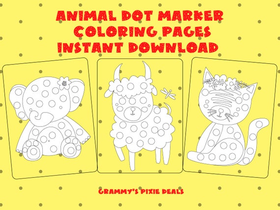 Free Safari Animals Dot Marker Printable {FREE instant download}