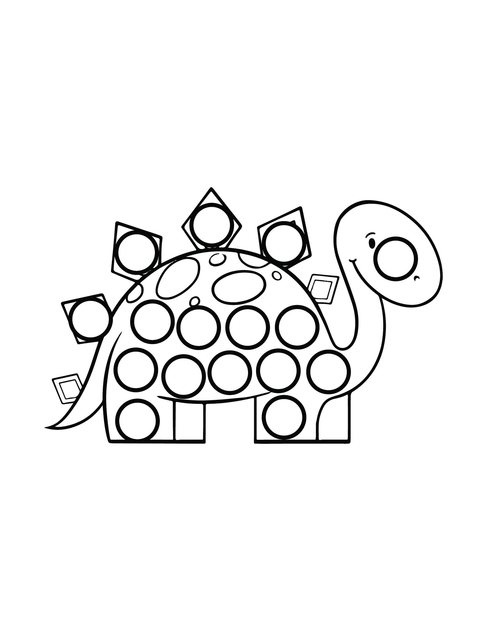 Dinosaur Dot Marker Coloring Pages20 Printable Dinosaur Dot Etsy 日本