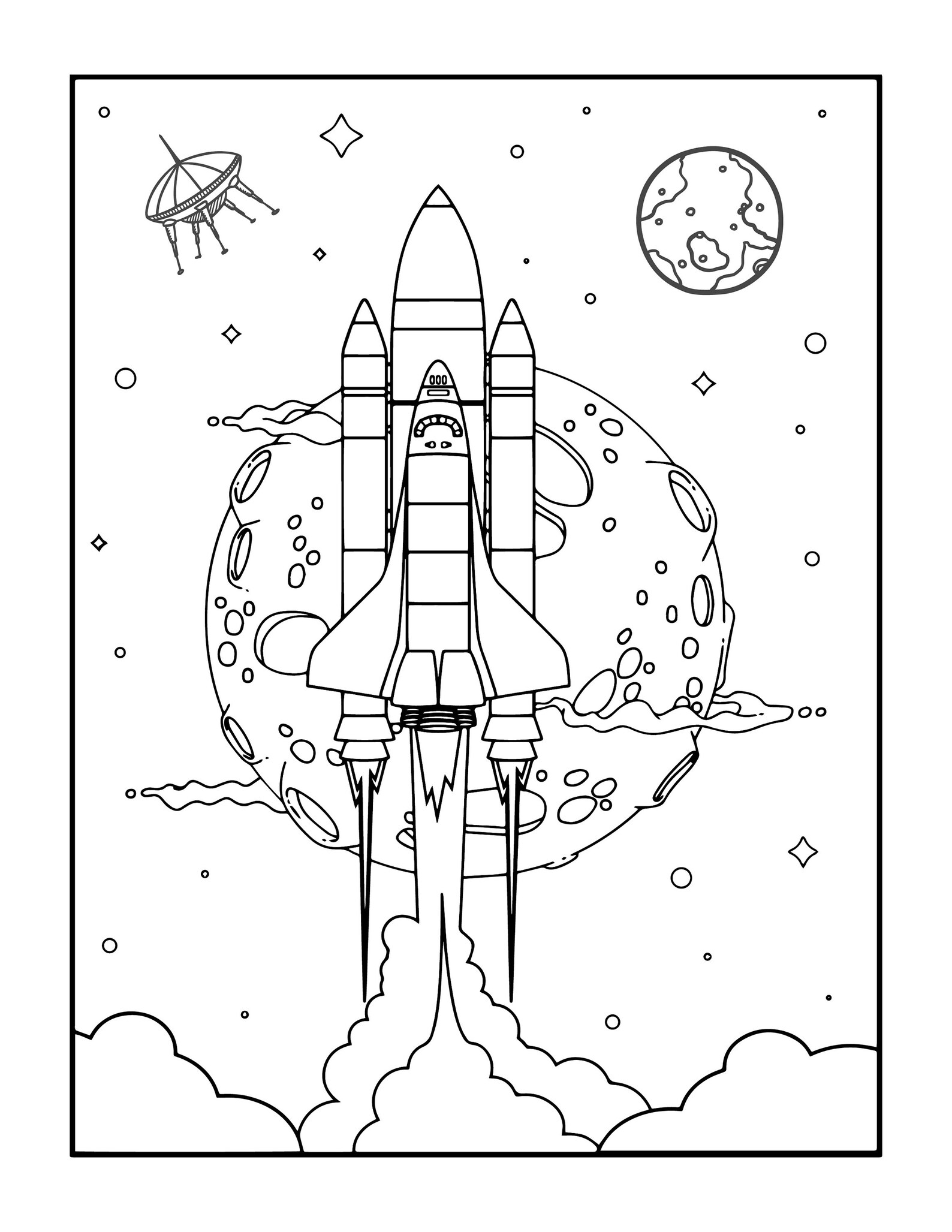 Space Coloring Pages15 Printable Space Coloring Pages Etsy de