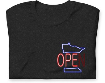 Camiseta con letrero de neón de OPE (n) Minnesota