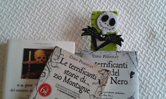 Items similar to Halloween Bookmark; Jack Skellington bookmark ...