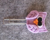 Owl paper clip; Felt paper clip; Planner accessories; Owl planner clip; Bookmark; Felt bookmark;  Gift under 5; Stocking stuffers.
