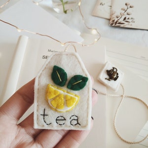 Lemon Tea Bag Bookmark Gift for readers Handmade, Tea lover, Mother's day gift idea, Stocking Stuffers. image 3