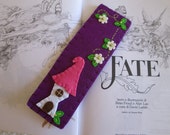 Felt Bookmark with Fairy Cottage -  Ready to ship-  Gift for readers  - Christmas Gift - For teachers - For Children 