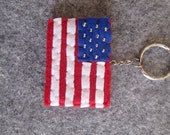 USA flag keychain; United States flag  Keychain; Felt keychain; Stocking stuffers; Christmas Gift.