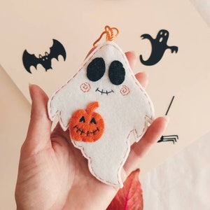 Halloween Decoration with Ghost and Pumpkin, Fall Ornaments, Nursery Decors, Halloween for Kids, Trick or Treat