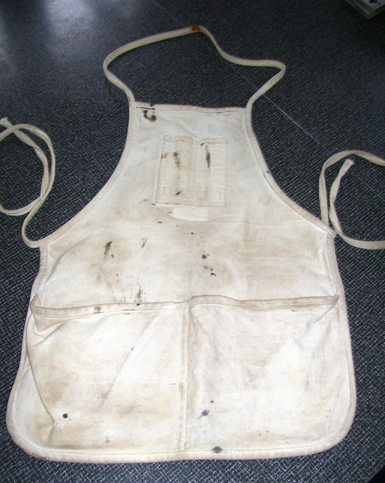 GOOD PRINT 60's〜 VINTAGE WORK APRON USA new Vintage 60s Union Made Sears Work Wear Selvedge Denim full