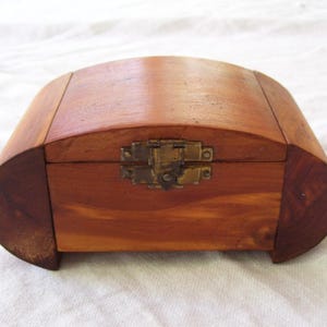 Cedar Wood Box Cedar Trinket Box Vintage