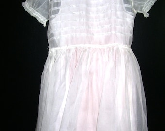 Girl's Organza Dress with Pink Underdress by Celeste New York sz 8 Flower Girl Dress