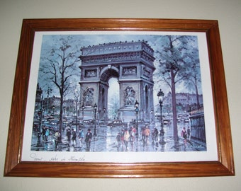 J Chardon French Artist, Signed Giclee Art Prints, Paris-eiffel