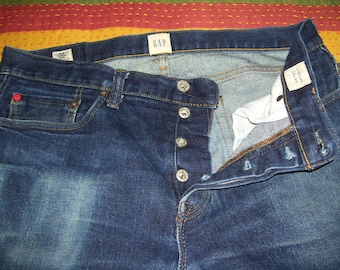 Gap Button Fly Jeans Straight Leg Cone Denim 33x30