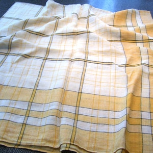 Orange Yellow Cotton Tablecloth 56.5x57.5 inches