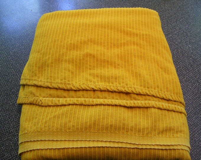 Sears Toughcord Ribcord Bedspread Gold Yellow Twin 74x92 Inches Vintage