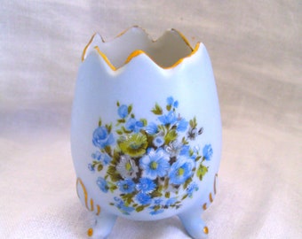 Cracked Egg Vase Inarco Japan Floral Mini Egg Vase 3.75 inches Vintage