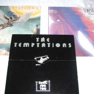 Set 3 Temptations Vinyl Lps Wings of Love, Song For You, Bare Back 1970s Soul