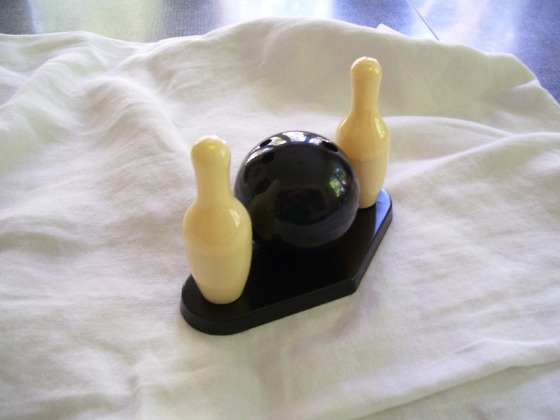 Ten Pin Salt Pepper Sugar Set Bowling Salt Pepper Plastic in Etsy