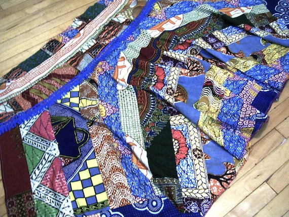Handmade Patchwork Wrap Around Skirt - image 7