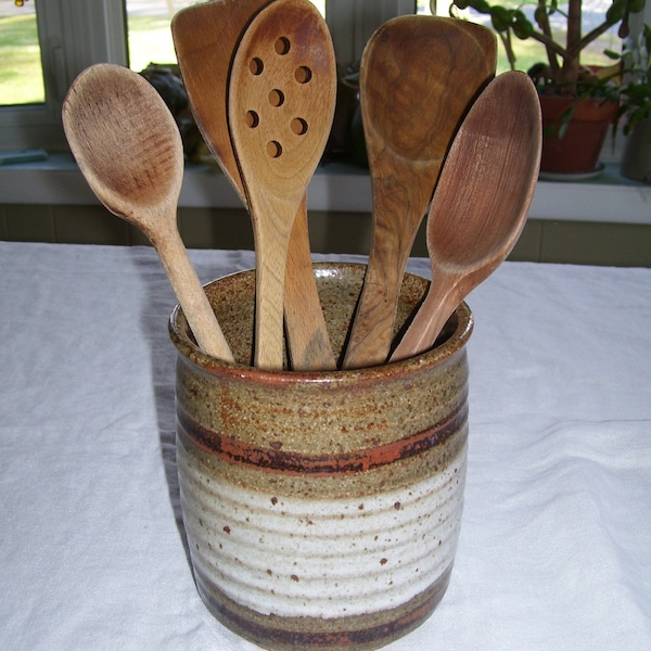 Pottery Utensil Crock Etsy