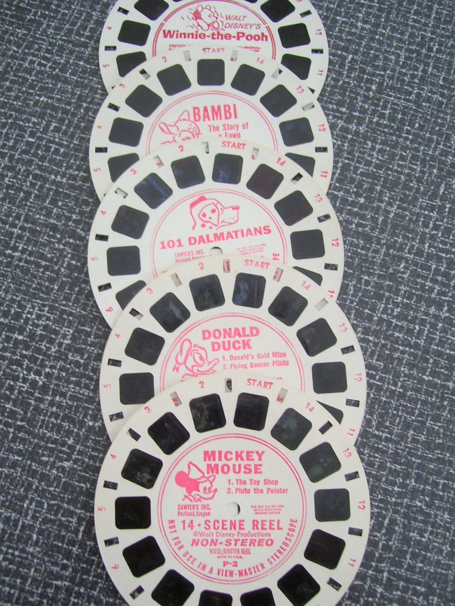 Viewmaster Projector Reels All Disney Sawyers Set of 10 P | Etsy