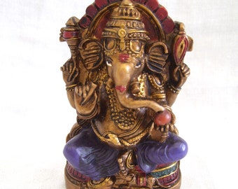 Ganesh Statue Ganesh Figurine Resin 3.375 inches Vintage