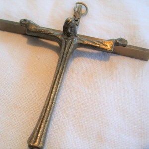 INRI Brass Crucifix Wall Hanging Cross 6.25 inches Vintage