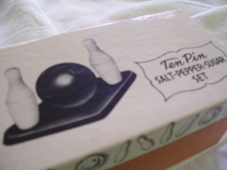 Ten Pin Salt Pepper Sugar Set Bowling Salt Pepper Plastic in Etsy