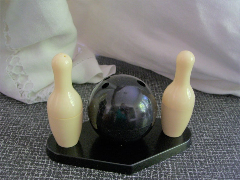 Ten Pin Salt Pepper Sugar Set Bowling Salt Pepper Plastic in Etsy