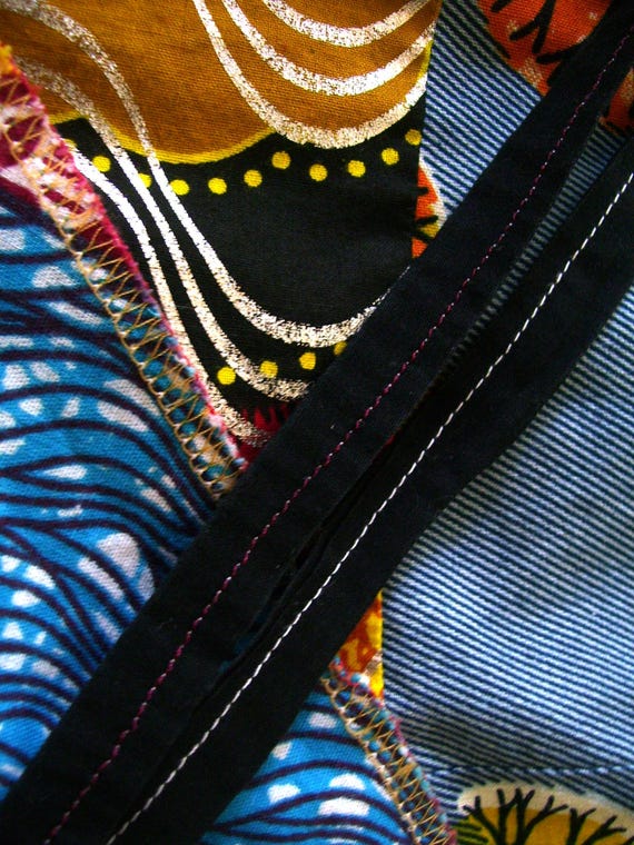 Handmade Patchwork Wrap Around Skirt - image 5