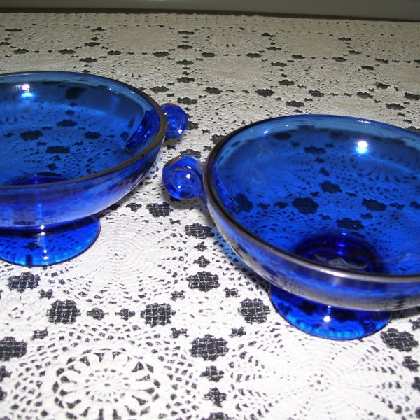 Blue Glass Bowls Etsy