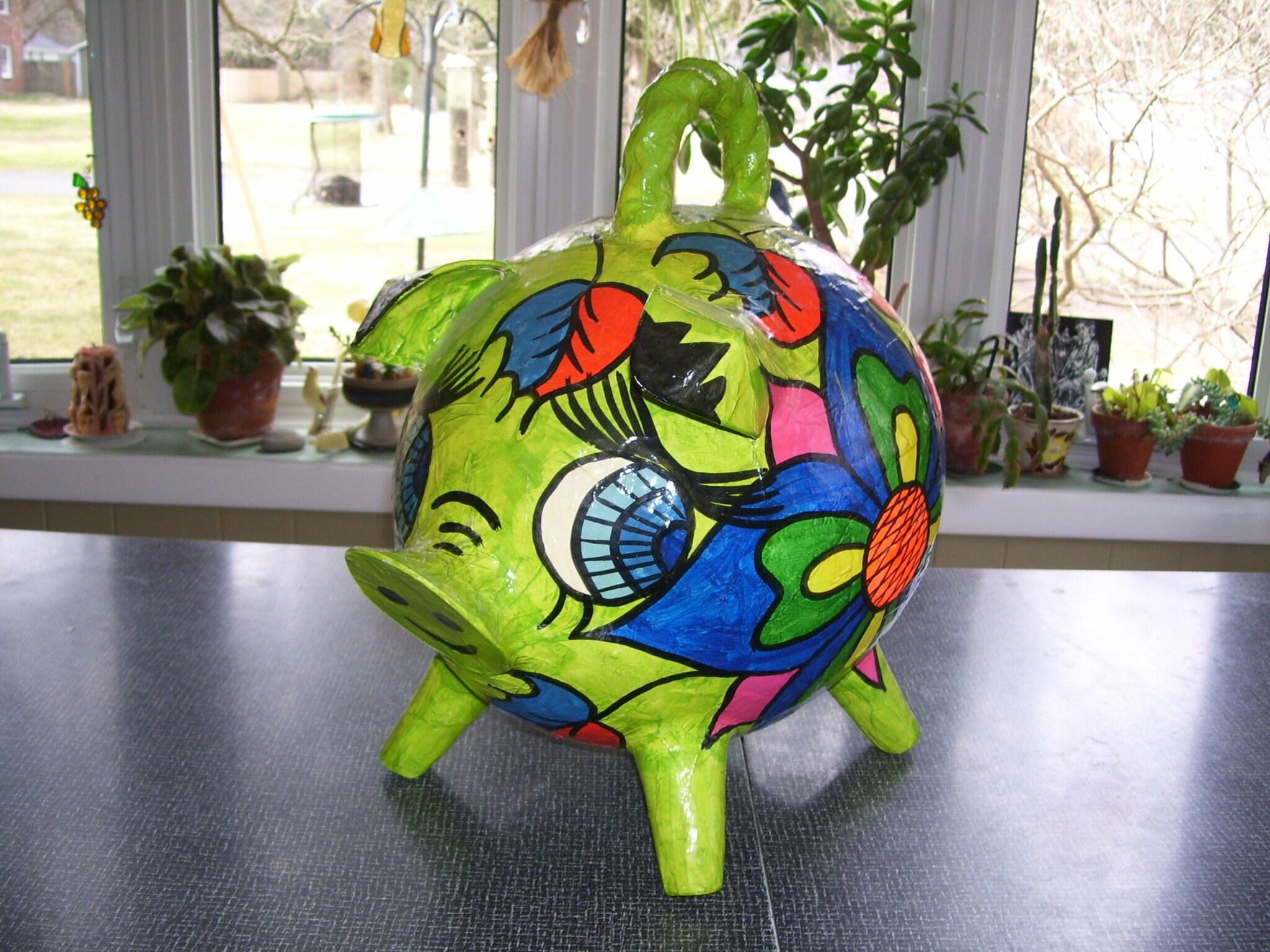 X Large Paper Mache Piggy Bank Mexico 11x14x15 Inches 1970s Etsy