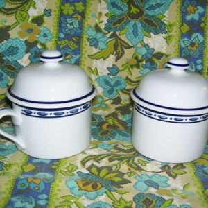 Dansk Bistro Cafe Sugar and Creamer with Lids Vintage