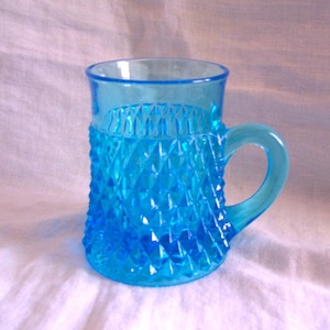 Blue Indiana Glass Tiara Mug Tankard