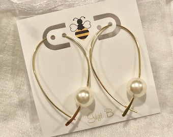 Wishbone Pearl Earrings