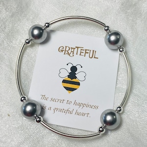 Lichtgrijze parelarmband: zilveren parels/sterlingzilver