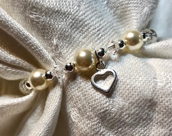 Child's Crystal & Pearl Bracelet