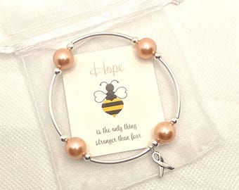 Hope Swarovski Pink Pearl Bracelet