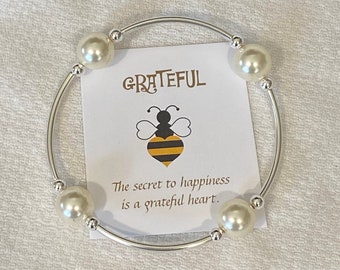 Best Seller! Grateful Pearl Bracelet--Creamy White Pearls/Sterling Silver