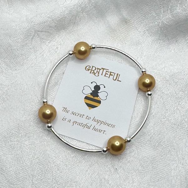 Vintage Gold Swarovski Pearl Bracelet: Sterling Silver Crescent Beads