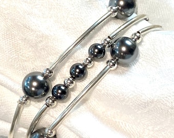 Slate Swarovski Pearls
