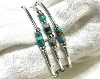 Turquoise Jasper Stacker Trio