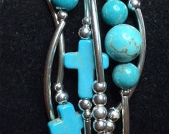 Turquoise Howlite Sterling Bracelet Set